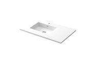 Laviva 313SQ1HSS-36L-MW Forever VIVA Stone 36" Solid Surface Countertop with Left Offset Integrated Sink (image 2)
