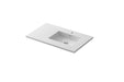 Laviva 313SQ1HSS-36R-MW Forever VIVA Stone 36" Solid Surface Countertop with Right Offset Integrated Sink