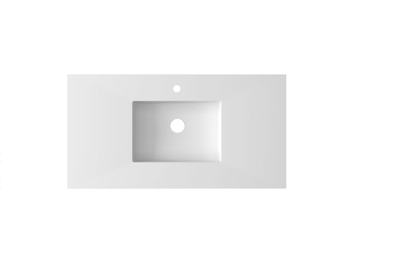 Laviva 313SQ1HSS-42 Forever VIVA Stone 42" Solid Surface Countertop with Integrated Sink (image 2)