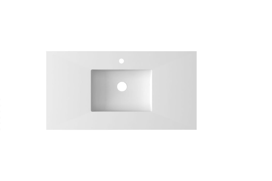 Laviva 313SQ1HSS-42 Forever VIVA Stone 42" Solid Surface Countertop with Integrated Sink