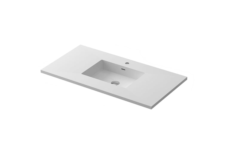 Laviva 313SQ1HSS-48 Forever VIVA Stone 48" Solid Surface Countertop with Integrated Sink