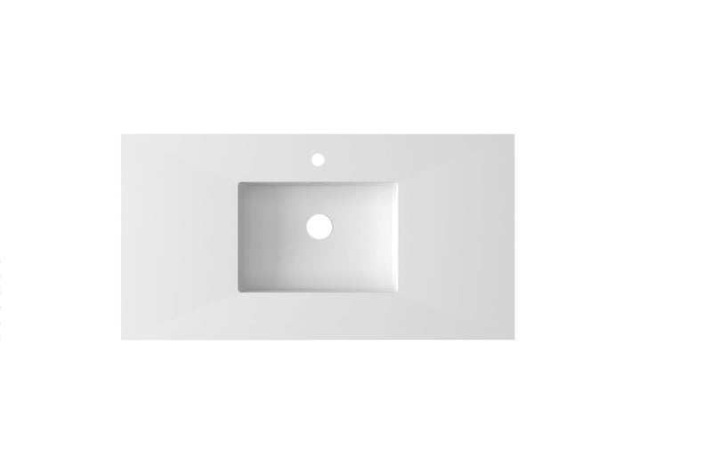 Laviva 313SQ1HSS-48 Forever VIVA Stone 48" Solid Surface Countertop with Integrated Sink (image 2)