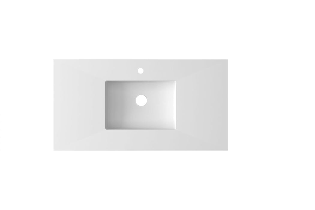 Laviva 313SQ1HSS-48 Forever VIVA Stone 48" Solid Surface Countertop with Integrated Sink