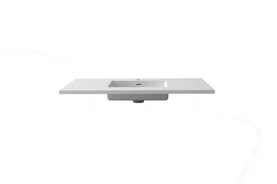 Laviva 313SQ1HSS-48 Forever VIVA Stone 48" Solid Surface Countertop with Integrated Sink