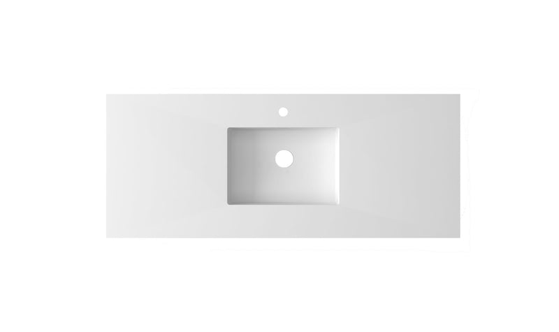 Laviva 313SQ1HSS-54 Forever VIVA Stone 54" Solid Surface Countertop with Integrated Sink (image 2)