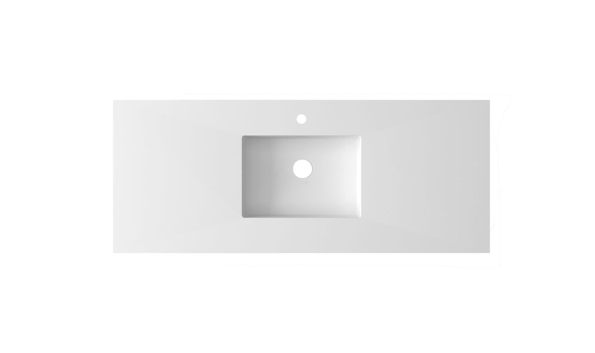 Laviva 313SQ1HSS-54 Forever VIVA Stone 54" Solid Surface Countertop with Integrated Sink