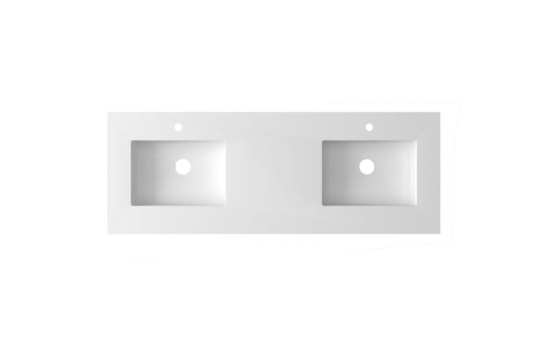 Laviva Forever VIVA Stone Solid Surface Countertop with Double Integrated Sinks (image 2)