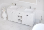Laviva Forever VIVA Stone Solid Surface Countertop with Double Integrated Sinks (image 4)