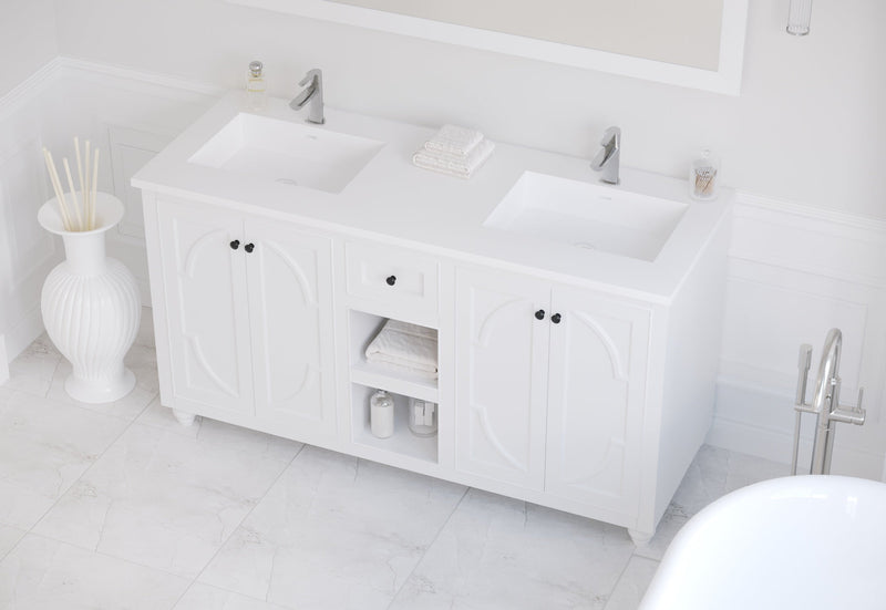 Laviva Forever VIVA Stone Solid Surface Countertop with Double Integrated Sinks (image 4)