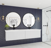Laviva 313SQ1HSS-72D Forever VIVA Stone 72" Solid Surface Countertop with Double Integrated Sinks (image 4)