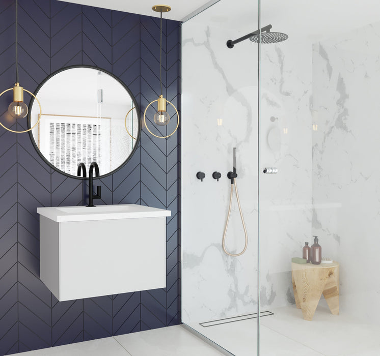 Laviva 313VTR-24CW Vitri 24" Bathroom Vanity with VIVA Stone Solid Surface Countertop