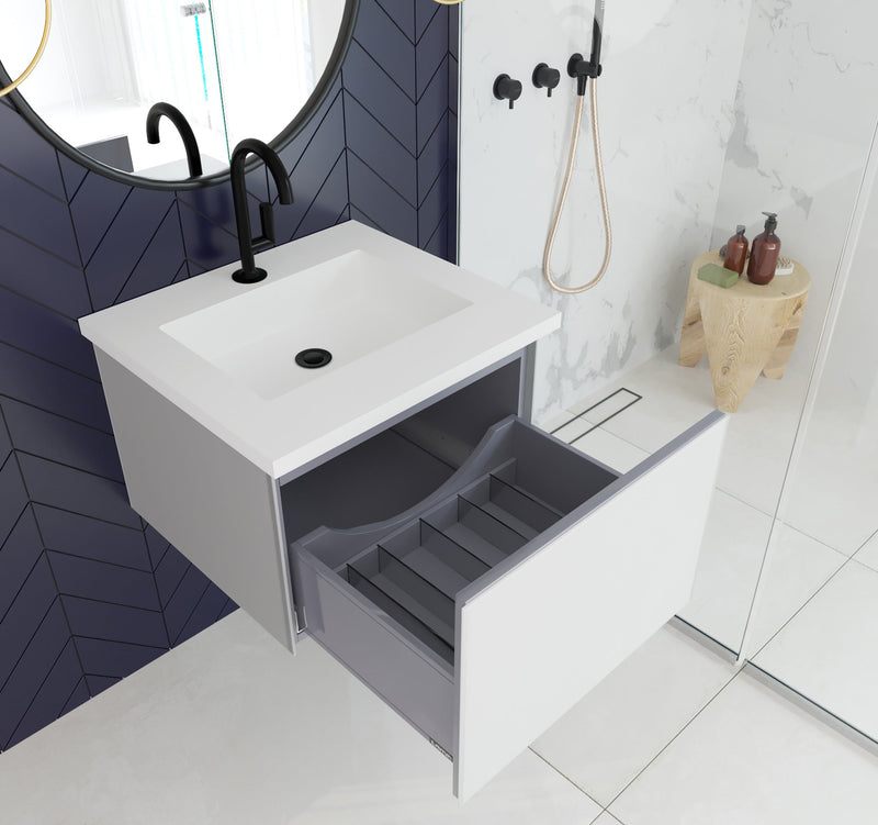 Laviva 313VTR-24CW Vitri 24" Bathroom Vanity with VIVA Stone Solid Surface Countertop (image 4)