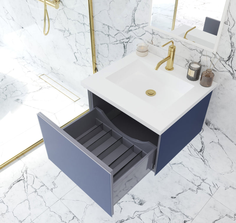 Laviva 313VTR-24NB Vitri 24" Bathroom Vanity with VIVA Stone Solid Surface Countertop (image 4)