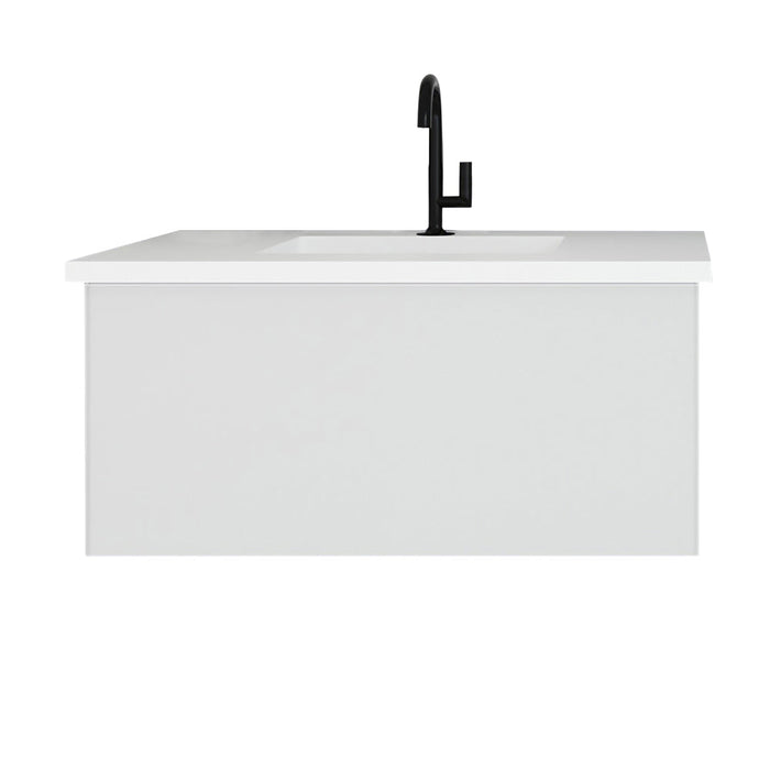 Laviva 313VTR-36CW Vitri 36" Bathroom Vanity with VIVA Stone Solid Surface Countertop