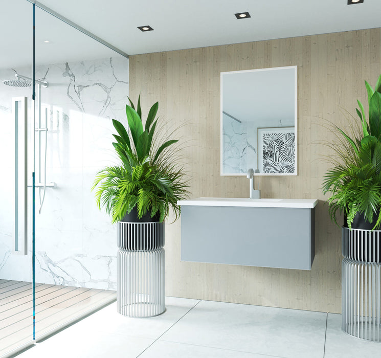 Laviva 313VTR-36FG Vitri 36" Bathroom Vanity with VIVA Stone Solid Surface Countertop