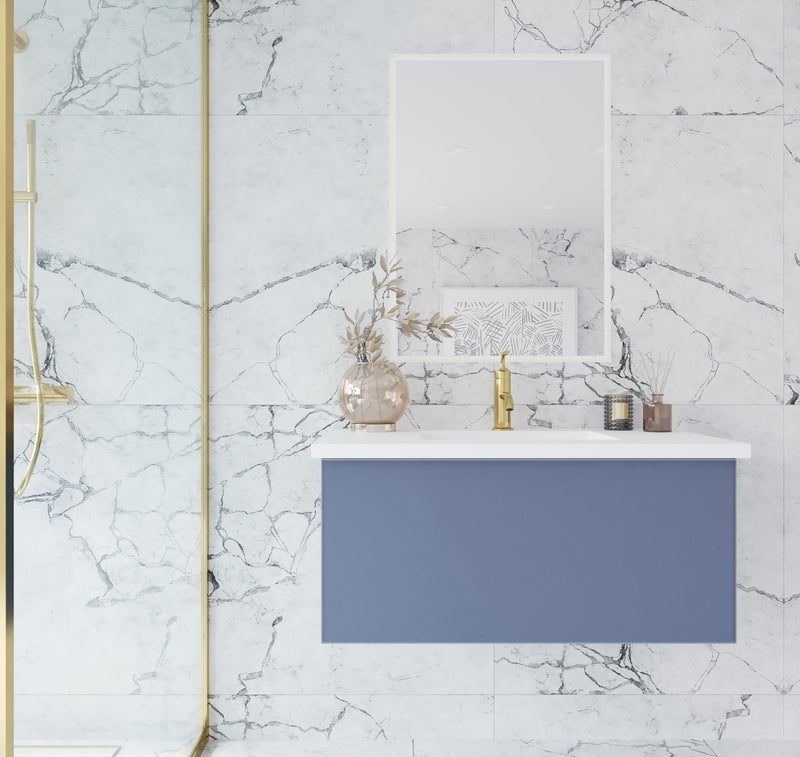 Laviva 313VTR-36NB Vitri 36" Bathroom Vanity with VIVA Stone Solid Surface Countertop (image 2)
