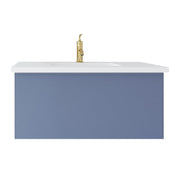 Laviva 313VTR-36NB Vitri 36" Bathroom Vanity with VIVA Stone Solid Surface Countertop