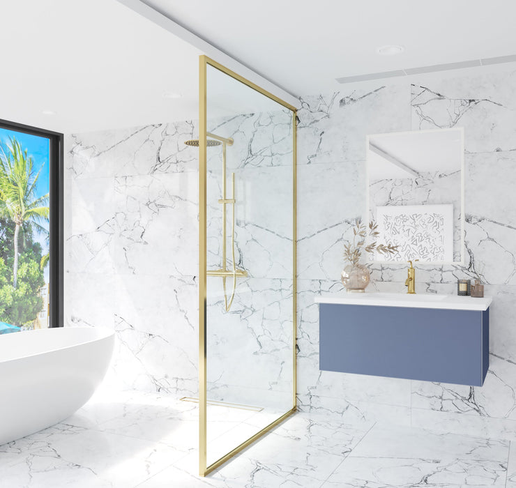 Laviva 313VTR-36NB Vitri 36" Bathroom Vanity with VIVA Stone Solid Surface Countertop