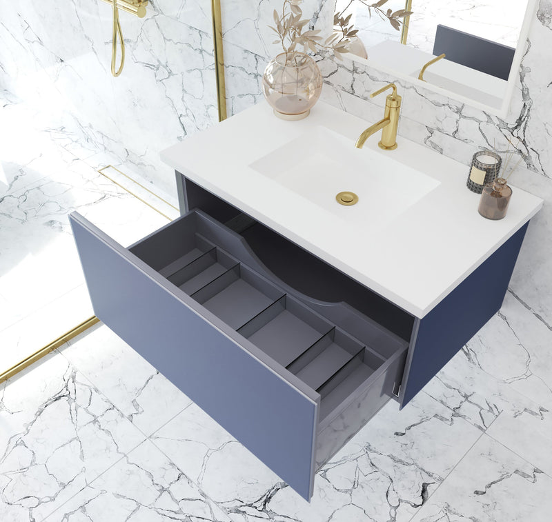 Laviva 313VTR-36NB Vitri 36" Bathroom Vanity with VIVA Stone Solid Surface Countertop (image 4)