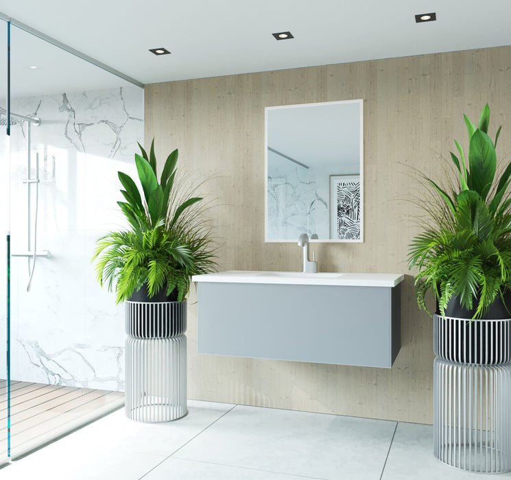 Laviva 313VTR-42FG Vitri 42" Bathroom Vanity with VIVA Stone Solid Surface Countertop