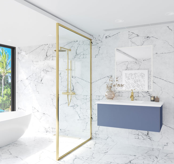 Laviva 313VTR-42NB Vitri 42" Bathroom Vanity with VIVA Stone Solid Surface Countertop