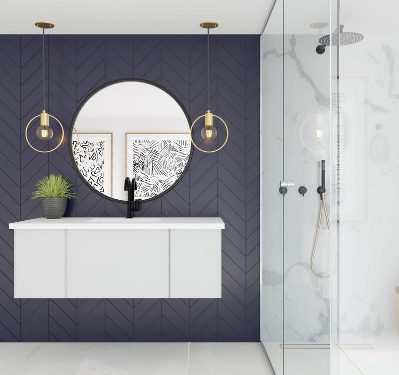 Laviva 313VTR-48CW Vitri 48" Bathroom Vanity with VIVA Stone Solid Surface Countertop (image 2)