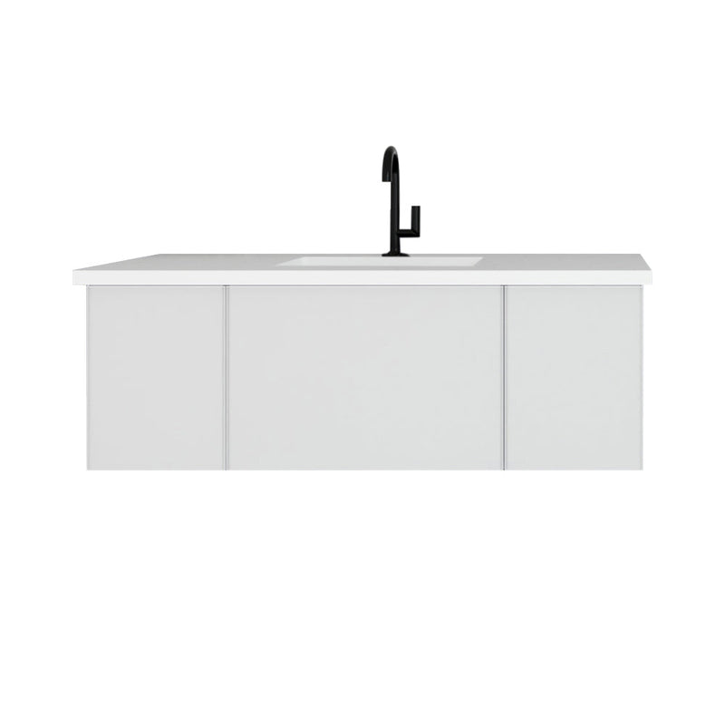 Laviva 313VTR-48CW Vitri 48" Bathroom Vanity with VIVA Stone Solid Surface Countertop