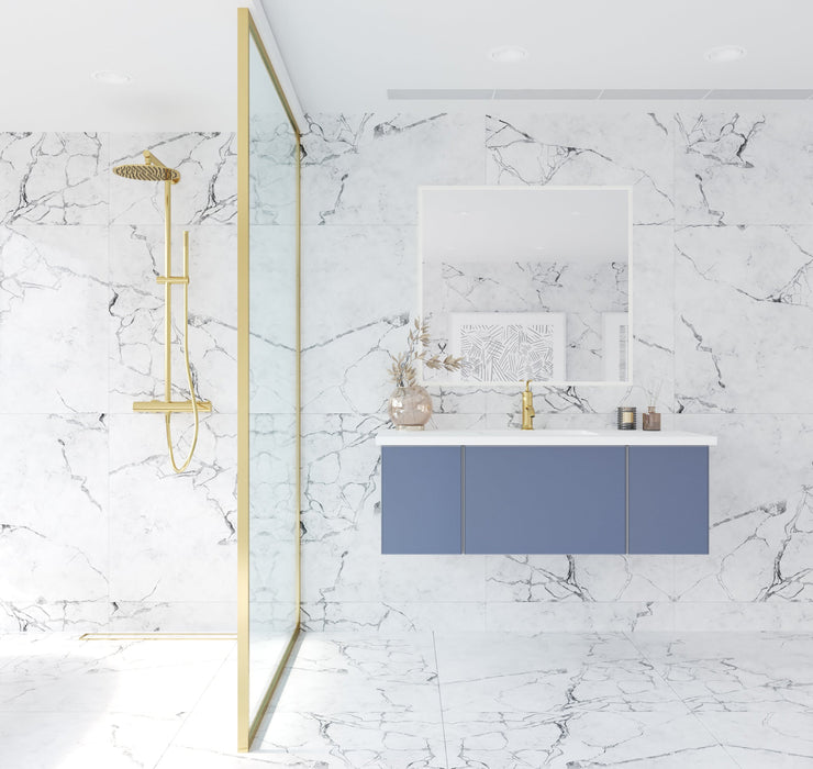 Laviva 313VTR-48NB Vitri 48" Bathroom Vanity with VIVA Stone Solid Surface Countertop