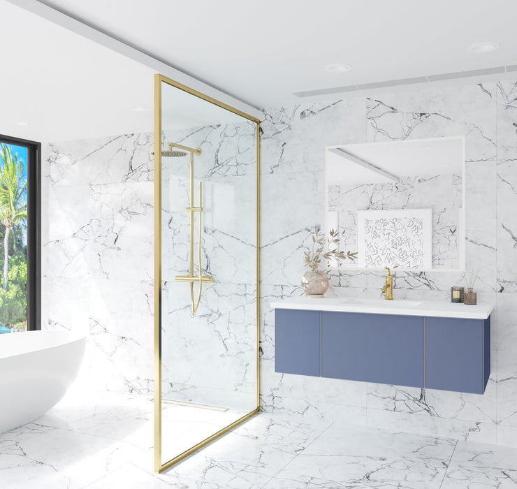 Laviva 313VTR-48NB Vitri 48" Bathroom Vanity with VIVA Stone Solid Surface Countertop