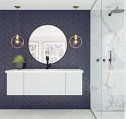 Laviva 313VTR-54CW Vitri 54" Bathroom Vanity with VIVA Stone Solid Surface Countertop (image 2)