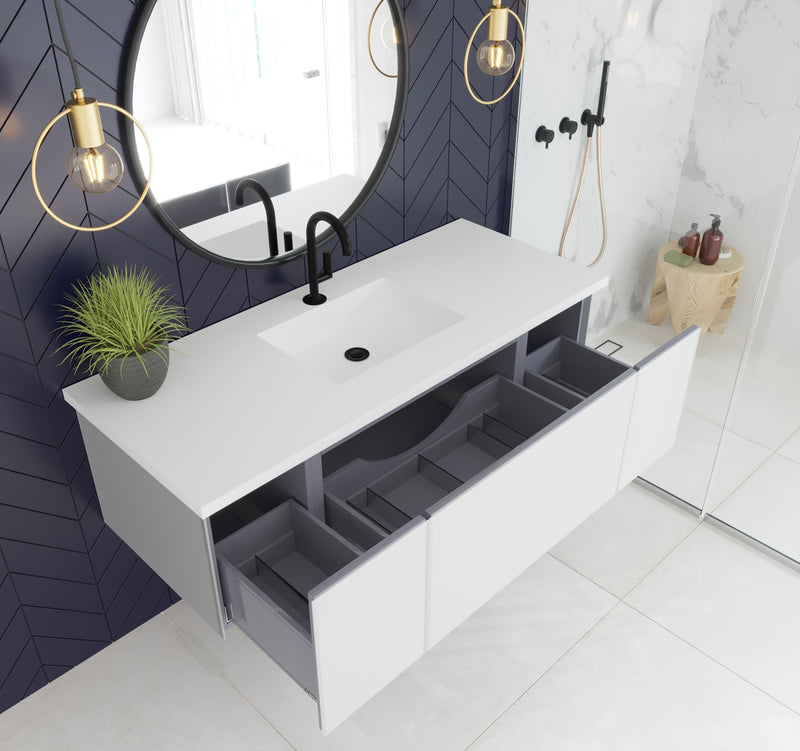 Laviva 313VTR-54CW Vitri 54" Bathroom Vanity with VIVA Stone Solid Surface Countertop (image 4)
