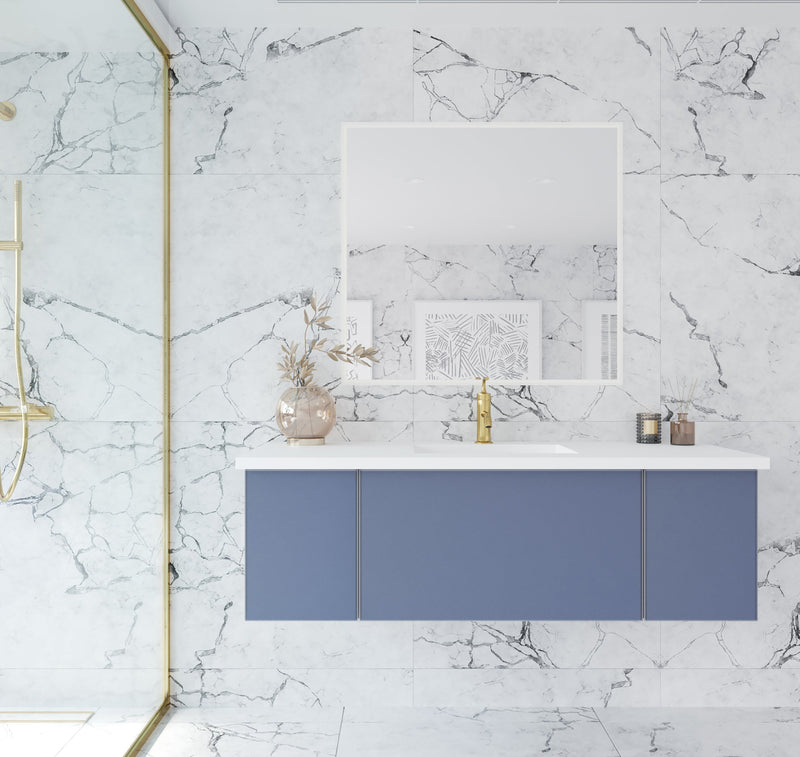 Laviva 313VTR-54NB Vitri 54" Bathroom Vanity with VIVA Stone Solid Surface Countertop (image 2)