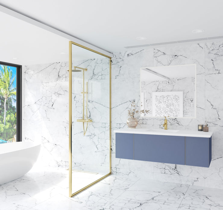 Laviva 313VTR-54NB Vitri 54" Bathroom Vanity with VIVA Stone Solid Surface Countertop