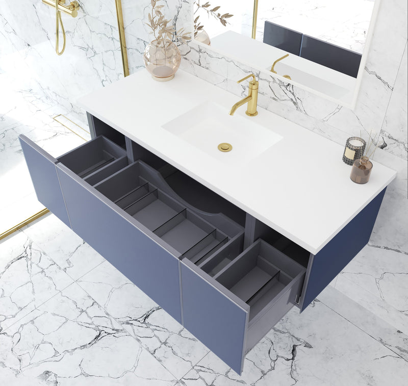 Laviva 313VTR-54NB Vitri 54" Bathroom Vanity with VIVA Stone Solid Surface Countertop (image 4)