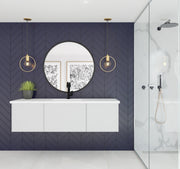 Laviva 313VTR-60CCW Vitri 60" Single Sink Bathroom Vanity with VIVA Stone Solid Surface Countertop (image 2)