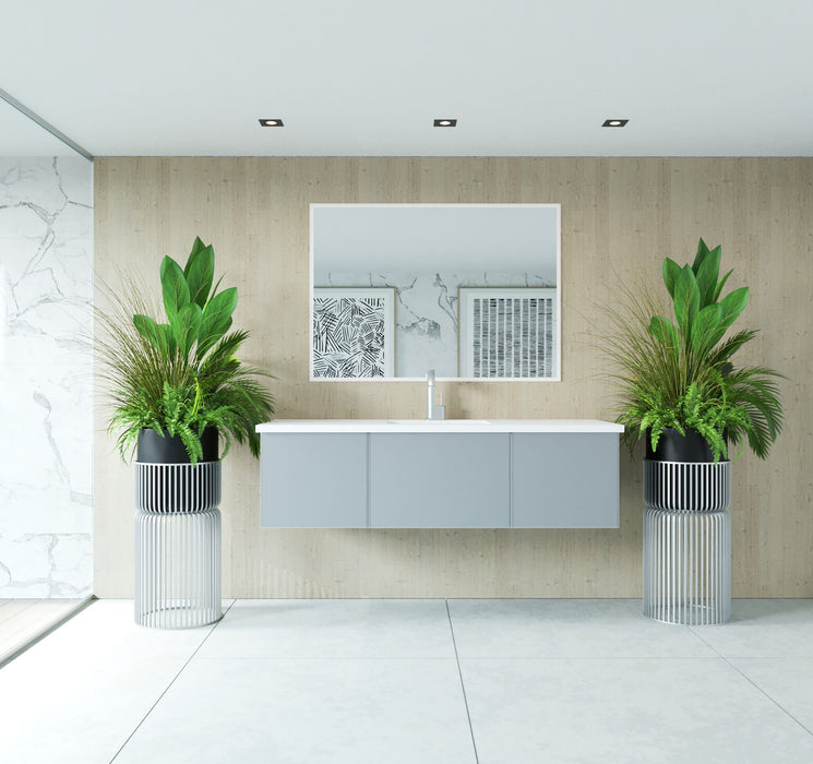 Laviva 313VTR-60CFG Vitri 60" Single Sink Bathroom Vanity with VIVA Stone Solid Surface Countertop