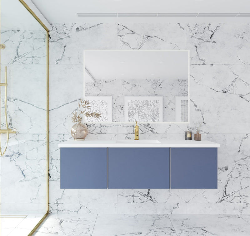 Laviva 313VTR-60CNB Vitri 60" Single Sink Bathroom Vanity with VIVA Stone Solid Surface Countertop (image 2)