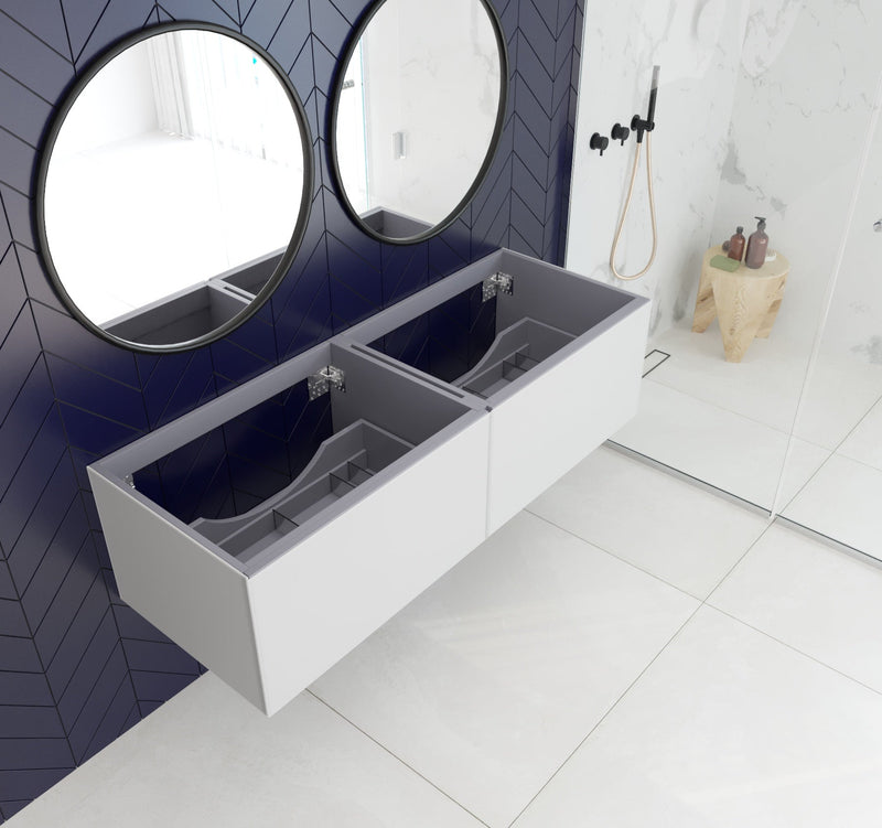 Laviva 313VTR-60D Vitri 60" Double Sink Wall Hung Bathroom Vanity Cabinet (image 2)