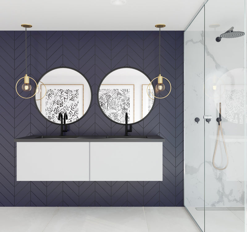 Laviva 313VTR-60D Vitri 60" Double Sink Wall Hung Bathroom Vanity Cabinet (image 4)