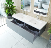 Laviva 313VTR-60DFG Vitri 60" Double Sink Bathroom Vanity with VIVA Stone Solid Surface Countertop (image 4)