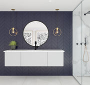 Laviva 313VTR-66CW Vitri 66" Single Sink Bathroom Vanity with VIVA Stone Solid Surface Countertop (image 2)