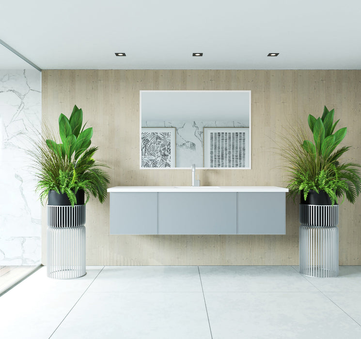 Laviva 313VTR-66FG Vitri 66" Single Sink Bathroom Vanity with VIVA Stone Solid Surface Countertop