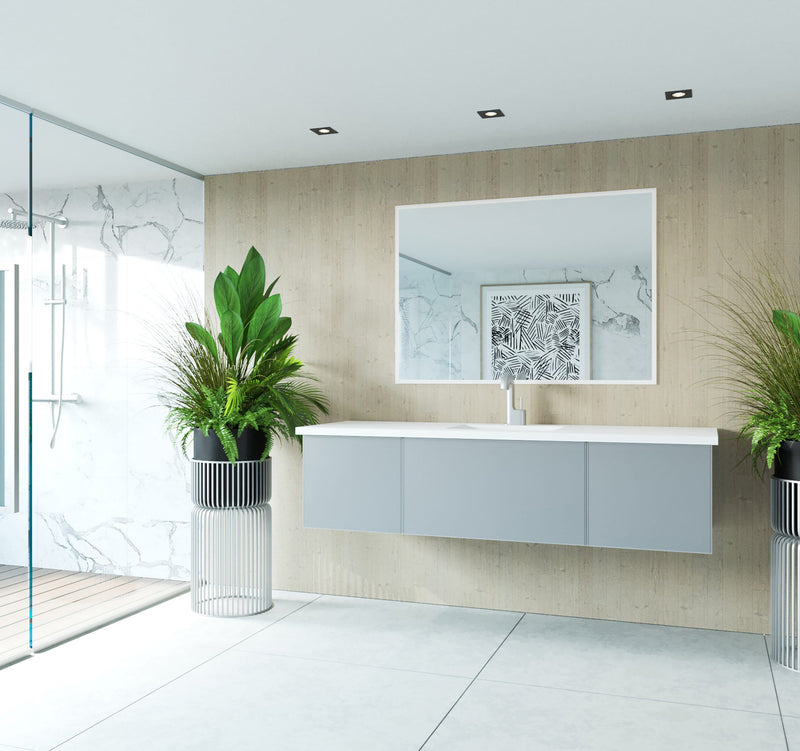 Laviva 313VTR-66FG Vitri 66" Single Sink Bathroom Vanity with VIVA Stone Solid Surface Countertop (image 3)