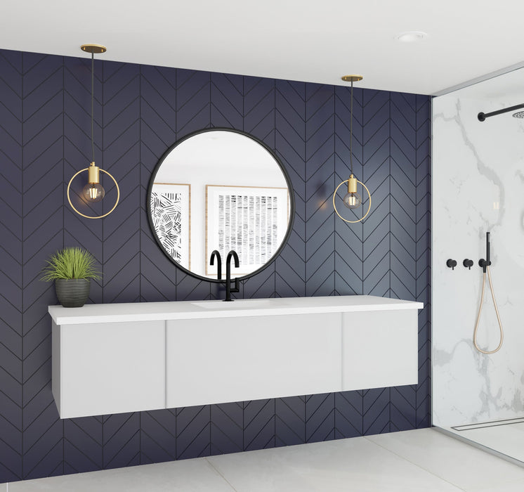 Laviva 313VTR-72CCW Vitri 72" Single Sink Bathroom Vanity with VIVA Stone Solid Surface Countertop