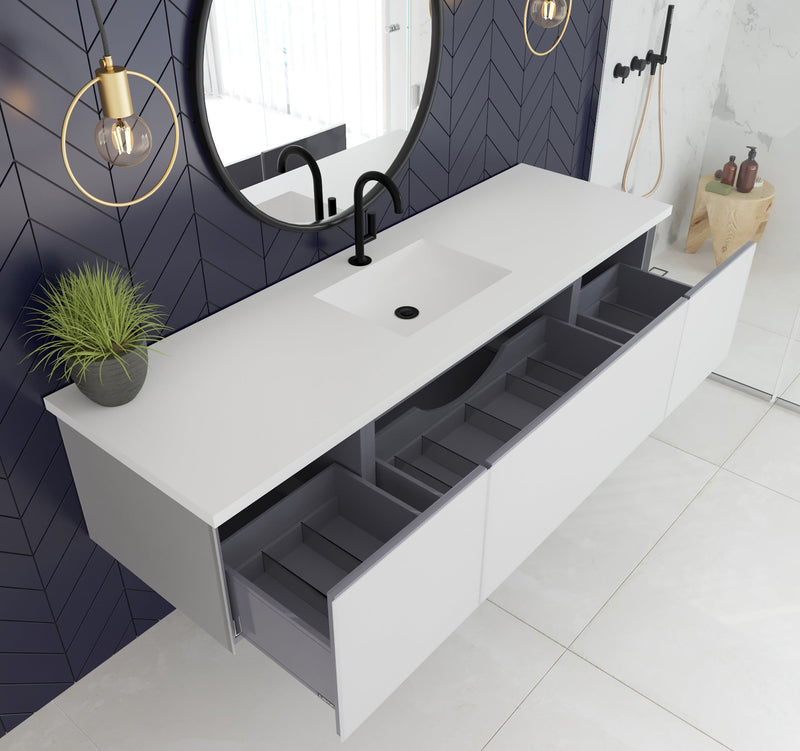 Laviva 313VTR-72C Vitri 72" Single Sink Wall Hung Bathroom Vanity Cabinet (image 3)