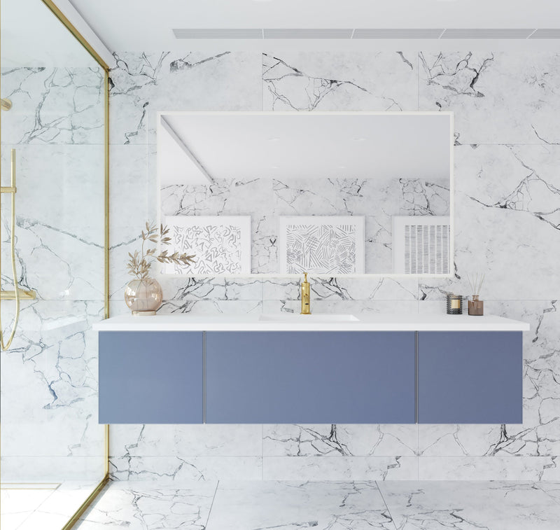 Laviva 313VTR-72CNB Vitri 72" Single Sink Bathroom Vanity with VIVA Stone Solid Surface Countertop (image 2)