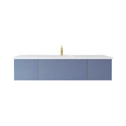 Laviva 313VTR-72CNB Vitri 72" Single Sink Bathroom Vanity with VIVA Stone Solid Surface Countertop