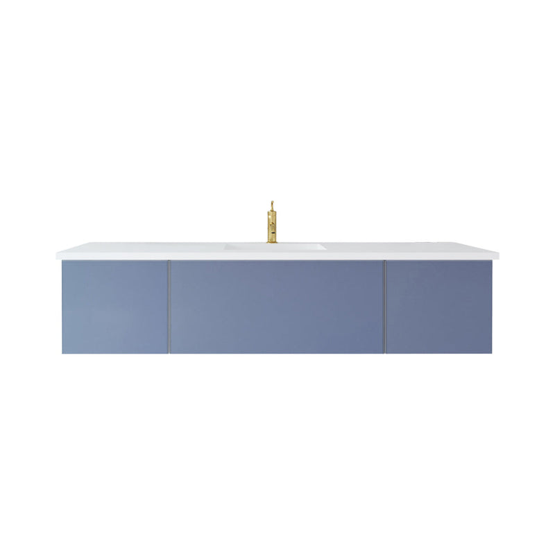 Laviva 313VTR-72CNB Vitri 72" Single Sink Bathroom Vanity with VIVA Stone Solid Surface Countertop