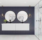 Laviva 313VTR-72DCW Vitri 72" Double Sink Bathroom Vanity with VIVA Stone Solid Surface Countertop (image 2)