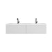 Laviva 313VTR-72DCW Vitri 72" Double Sink Bathroom Vanity with VIVA Stone Solid Surface Countertop
